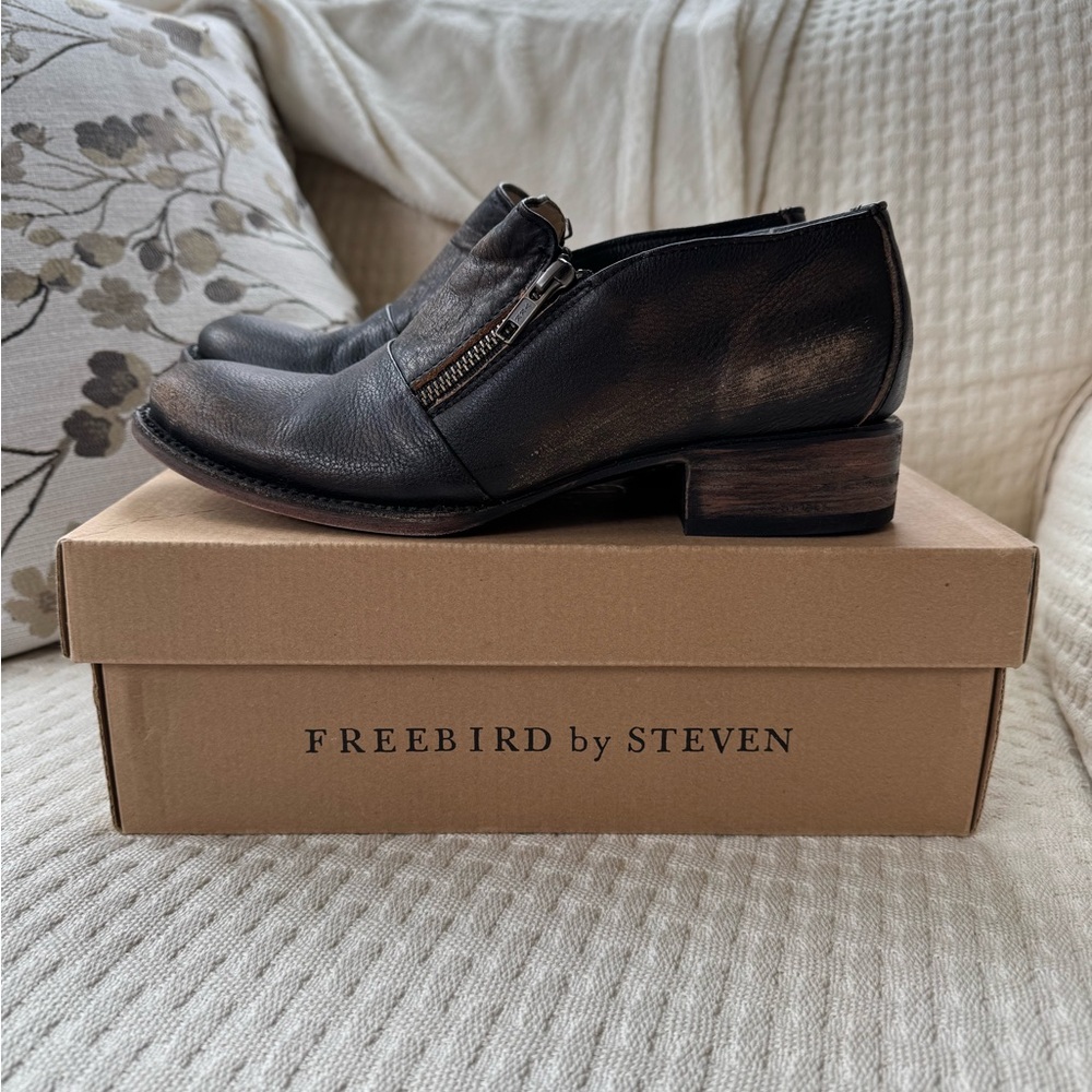 Freebird by Steven Black Vintage Leather Shoe Boots